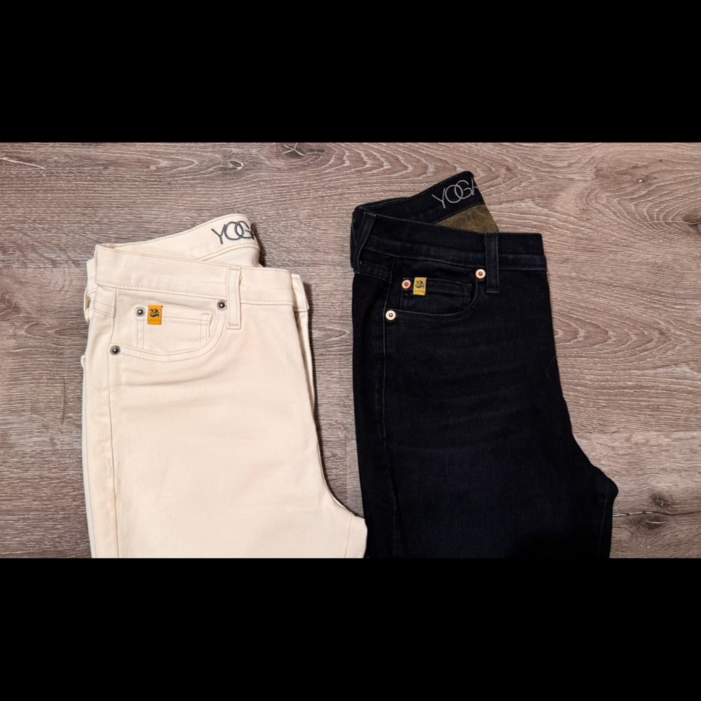 Women’s YOGA Jeans, Mid-Rise, Slim Fit, Size 28 and 29 similar fit.